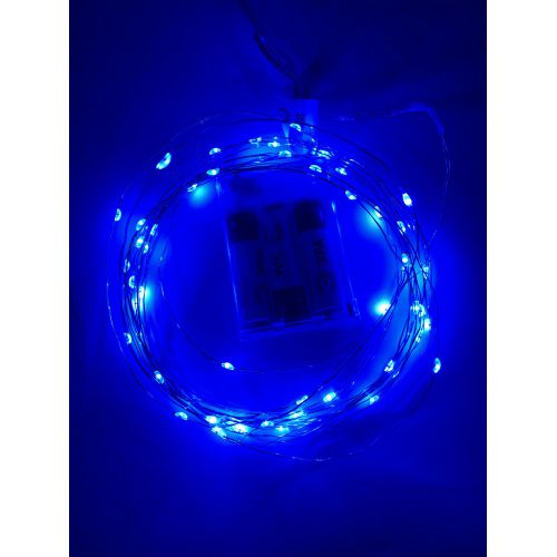 Гирлянда светодиодная "Нить" 5м 50LED син. свет АА ЭРА Б0047962