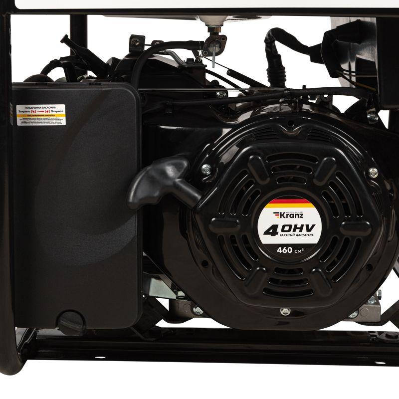 Генератор бензиновый KR8000 8кВт 230В 25л ручной старт KRANZ KR-16-1137
