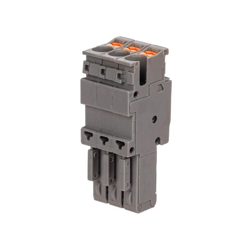 Штекер зажим push-in 3 точки подключения 2.5кв.мм сер. DKC VPR-P-2.5-3