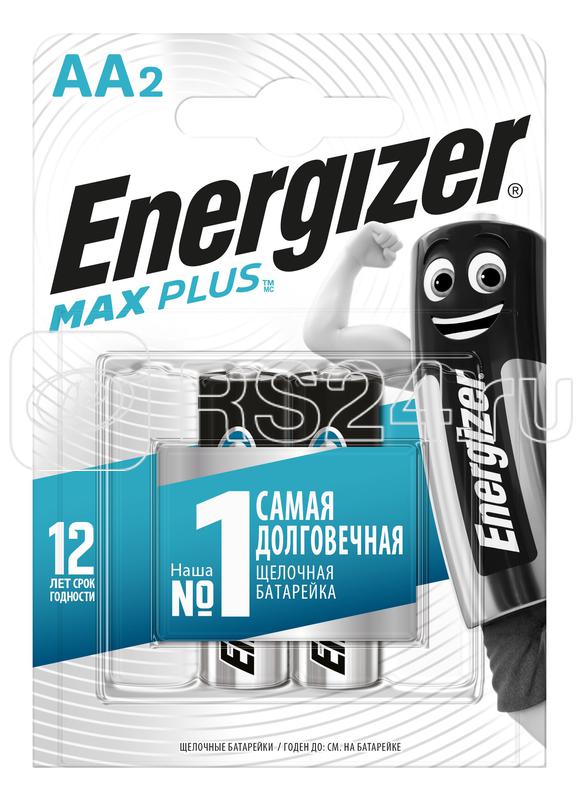 Элемент питания алкалиновый AA/LR6/316 Max Plus BL2 (блист.2шт) Energizer E301323102