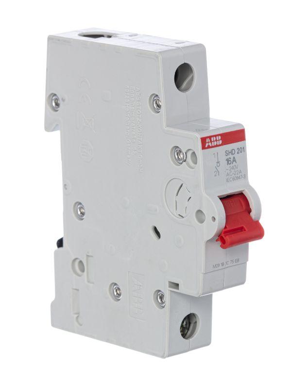 Рубильник 1п SHD201/16 рычаг красн. ABB 2CDD271111R0016
