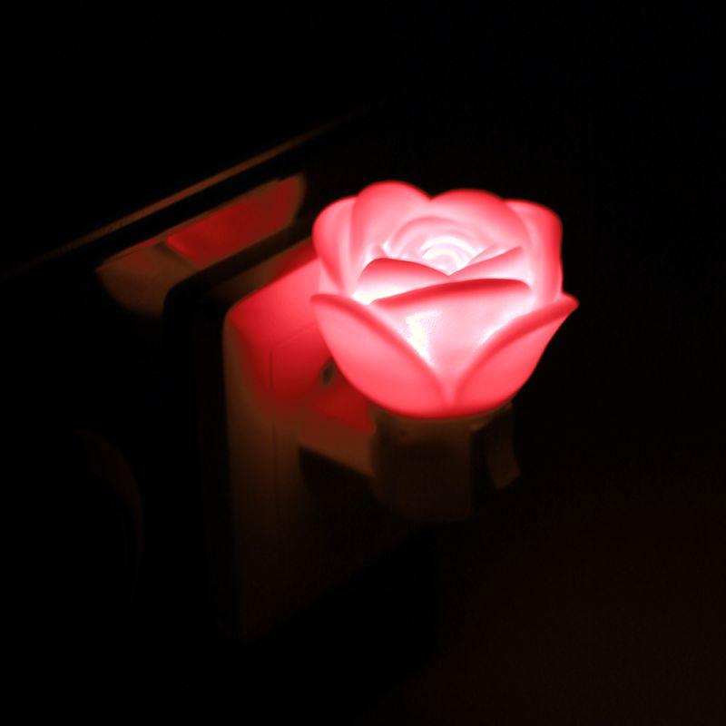 Светильник светодиодный NL-172 "Роза" 220В ночник с выкл. красный Camelion 12528