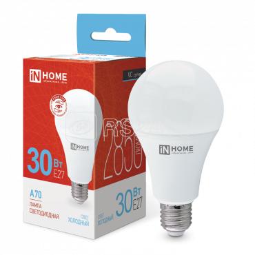 Лампа светодиодная LED-A70-VC 30Вт грушевидная 6500К холод. бел. E27 2850лм 230В IN HOME 4690612024165