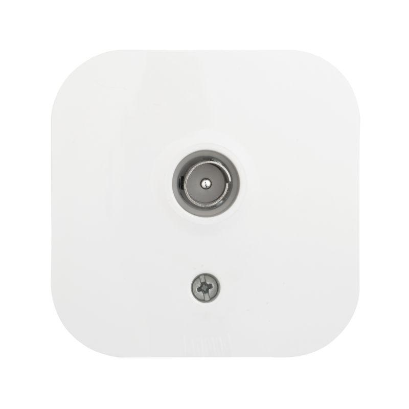 Розетка телевизионная TV 1-м ОП Quteo IP20 с топологией "звезда" бел. IEK 782215