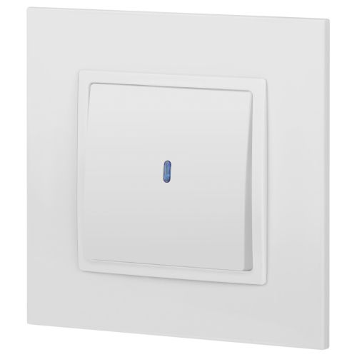 Выключатель 1-кл. СП Elegance 14-1102-01 10А IP20 250В 10AX с подсветкой механизм бел. Эра Б0034215