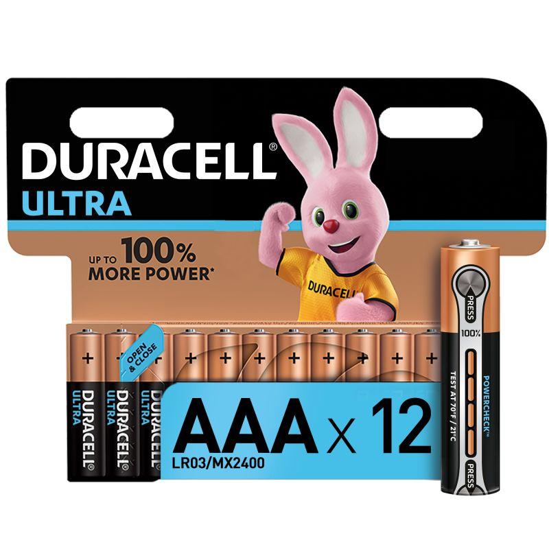 Элемент питания алкалиновый AAA/LR03 LR03-12BL Ultra Power (блист.12шт) Duracell Б0038767