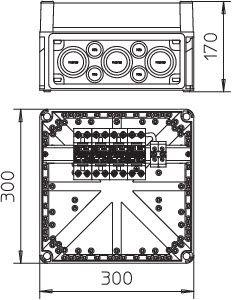 Устройство защиты от импульсных перенапр. УЗИП для силовых сетей в защитном корпусе 3+NPE (Класс I) 255В MCD 50-B 3+1-VG OBO 5096875