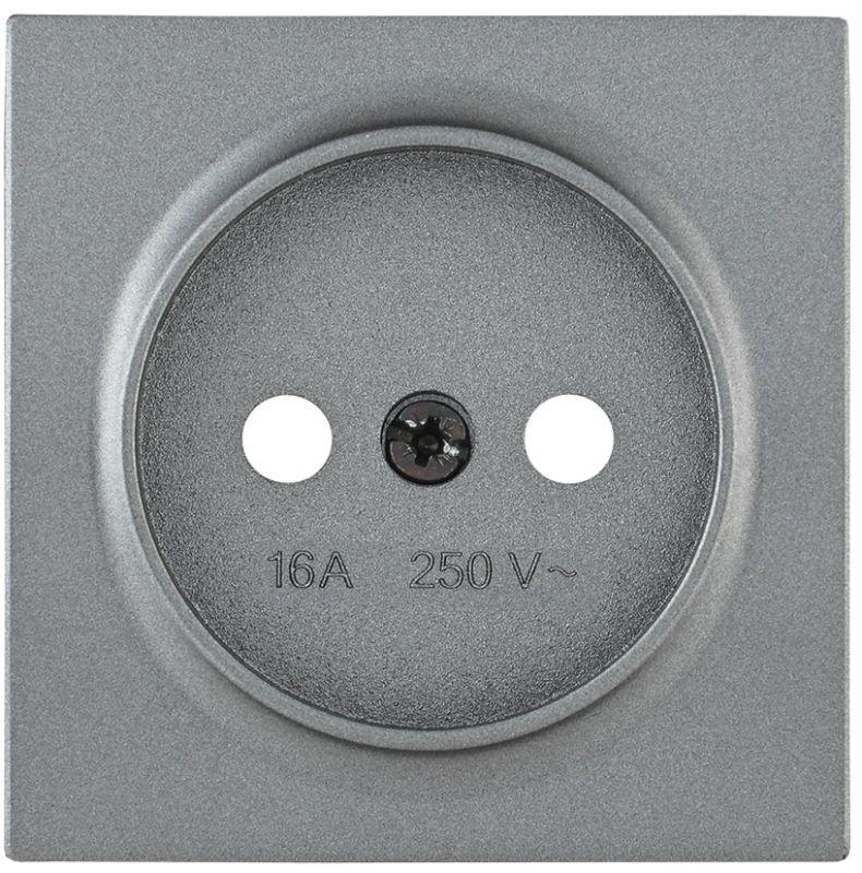 Накладка розетка BOLERO НР-1-0-БА без заземл. антрацит IEK ENB10-R-K95