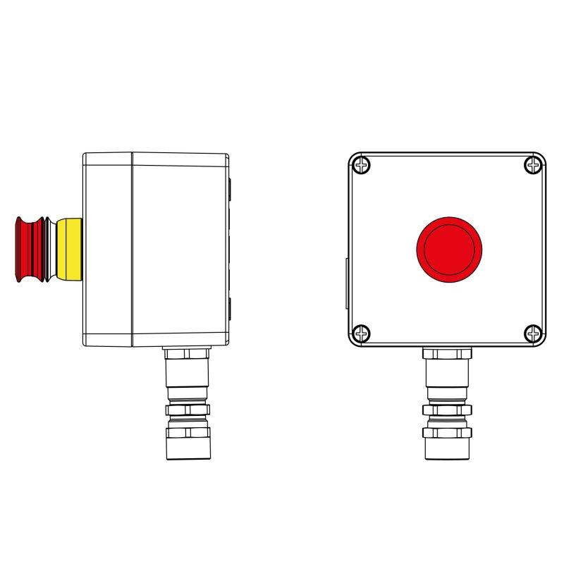 Пост управления взрывозащ. из алюм. CPE-A-12-(1xP3E(11))-1xKA2MHK(C)1Ex d e IIC Т5 Gb / Ex tb IIIC T95град.C Db IP66 DKC 2201.121.22.11D