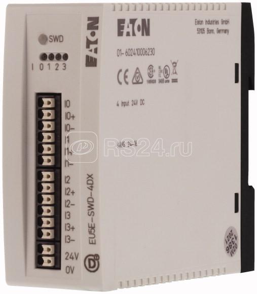 Модуль ввода/вывода EU5E-SWD-4DX 24В DC 4DI + питание 24D 0.5A 3-проводное соединение EATON 144060