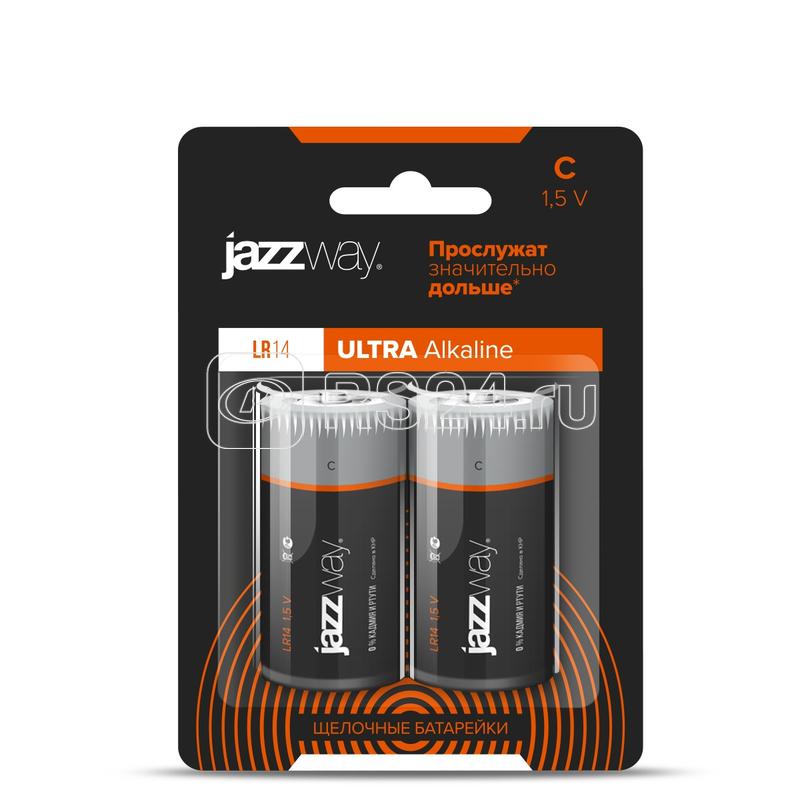 Элемент питания алкалиновый C/LR14 1.5В Ultra Alkaline BL-2 (блист.2шт) JazzWay 5005105