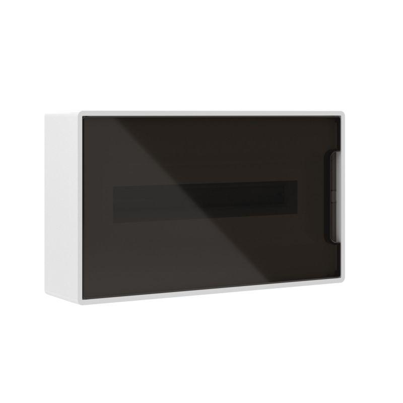 Щиток настенный 18мод. IP41 с тонированной дверцей с 2 шинами PEN на 8+10 отверст. бел. DKC F18W1WD