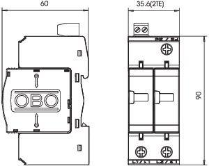 Устройство защиты от импульсных перенапр. УЗИП для силовых сетей 2 пол. (Класс II) 280В V20-C 2+FS-280 OBO 5094632