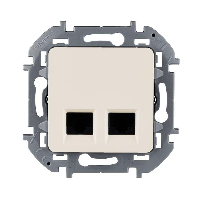 Розетка компьютерная 2-м Inspiria RJ45 кат.5E UTP сл. кость IEK 673836