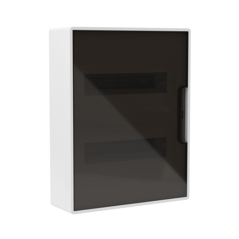 Щиток настенный 24мод. FRAME с тонированной дверцей с шин. PEN 2шт 8 отв. + 2шт 6 отв. бел. DKC F24W1WD