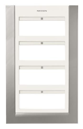 Панель лицевая для бокса поста централизации открыт./скрыт. монтажа на 24 модуля (4 ряда) ABB 2CLA127400T1201