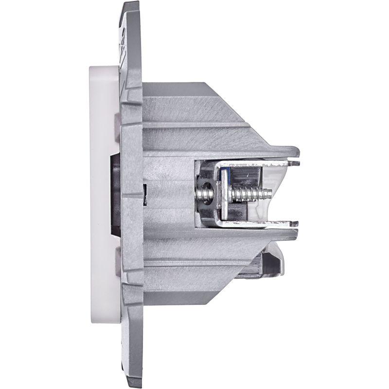 Розетка компьютерная 2-м Inspiria RJ45 кат.6 UTP механизм бел. IEK 673840