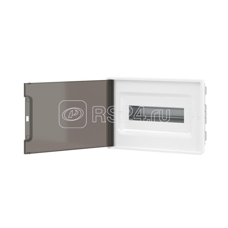 Щиток 12 мод встраиваемый для полых стен FRAME с тонированной дверцей с 2 шинами PEN на 6 и 8 отв. бел. DKC F12B3WD