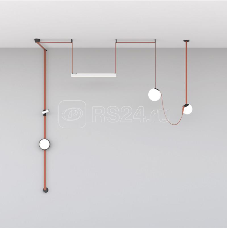 Светильник для трека-ремня Belty Spot 7Вт 3000К IP20 48В DC 35х126.5мм RA90 30град. поворотн. со светодиодом алюм. бел. с черн. DENKIRS 760246