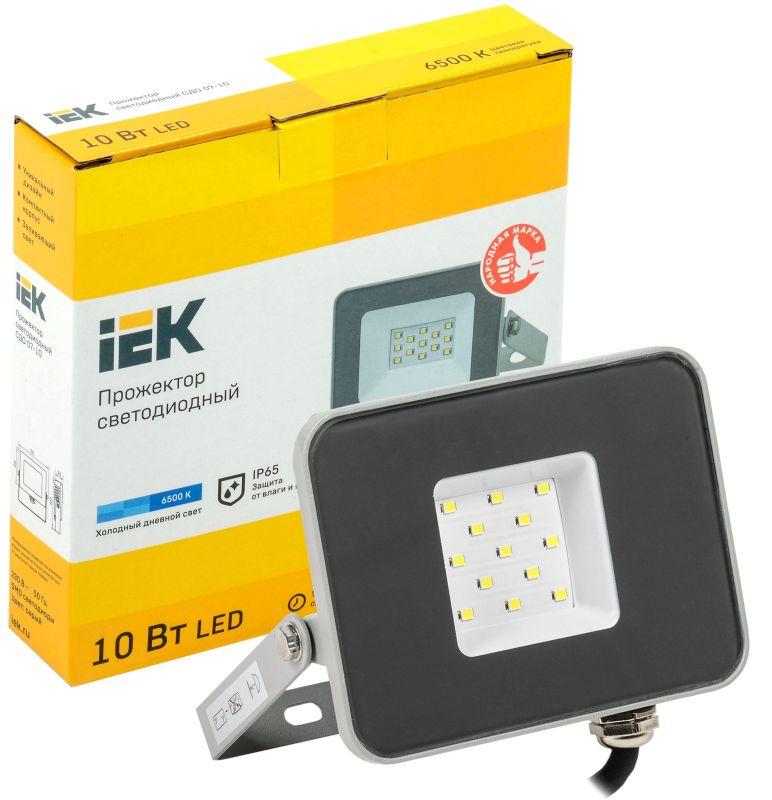 Прожектор светодиодный СДО 07-10 10Вт 6500К IP65 сер. IEK LPDO701-10-K03