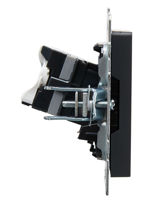 Розетка компьютерная СП RJ45 кат.5E BRITE РК10-БрГ механизм графит IEK BR-K10-1-K53