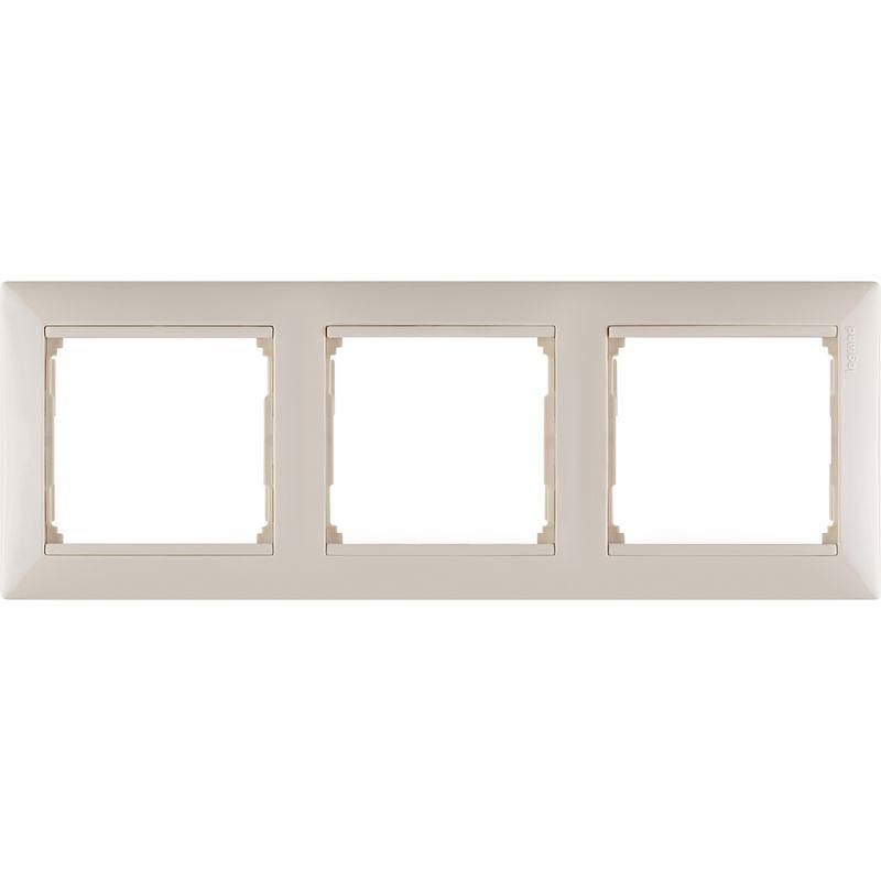 Рамка 3-м Valena горизонт. сл. кость IEK 774353