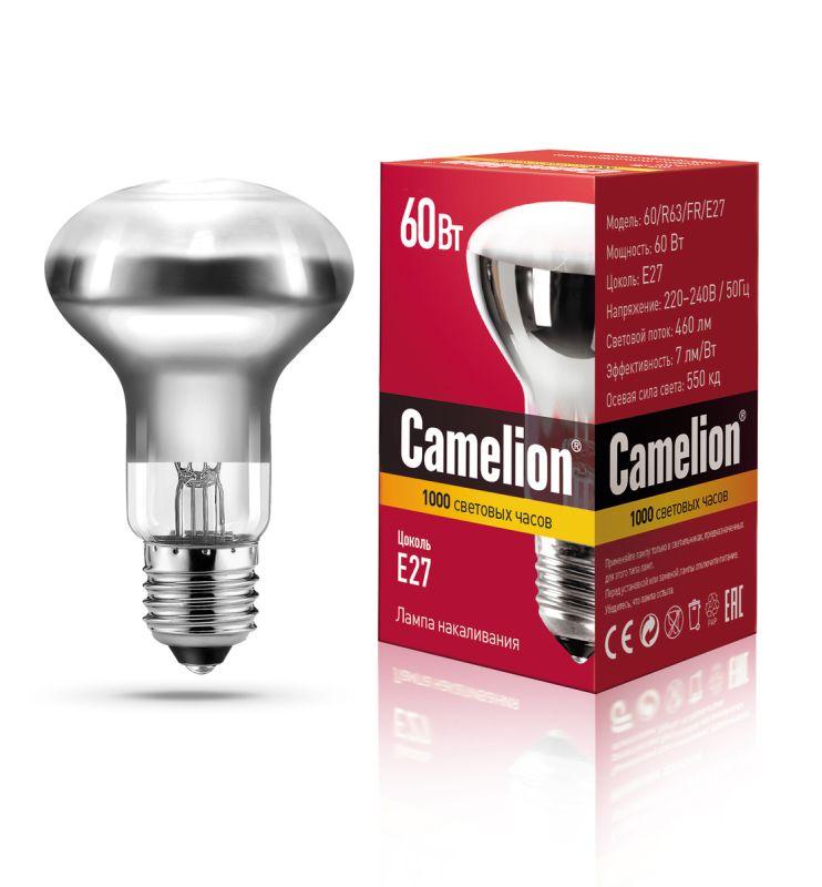 Лампа накаливания 60/R63/FR/E27 60Вт E27 230В зеркальная Camelion 12663
