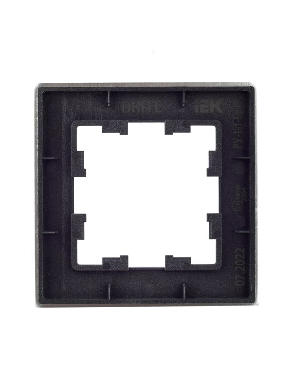 Рамка 1-м BRITE РУ-1-1-БрА металл алюм. IEK BR-M12-M-K47