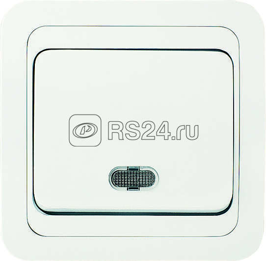 Выключатель 1-кл. СП Mimoza 10А IP20 с подсветкой бел./бел. Makel 12021