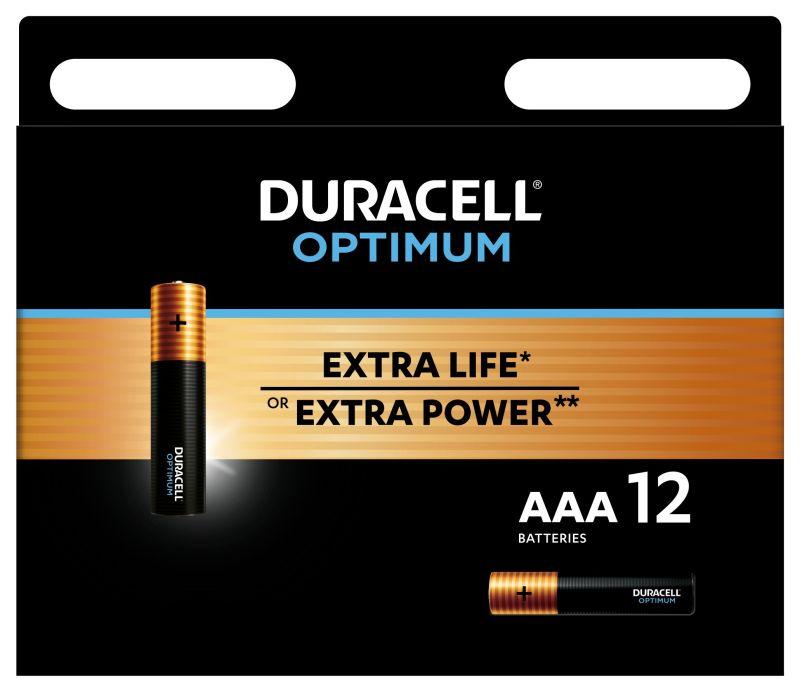 Элемент питания алкалиновый AAA/LR03 LR03-12BL 1.5В Optimum 5014074 (блист.12шт) Duracell Б0056029