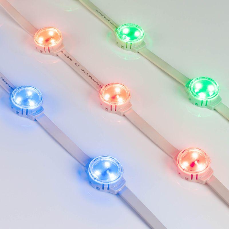 Модуль управляемый SOLEX-DMX-3535-3-12В RGB 120deg (D30x16mm 0.75Вт IP67) (пластик ) Arlight 028876