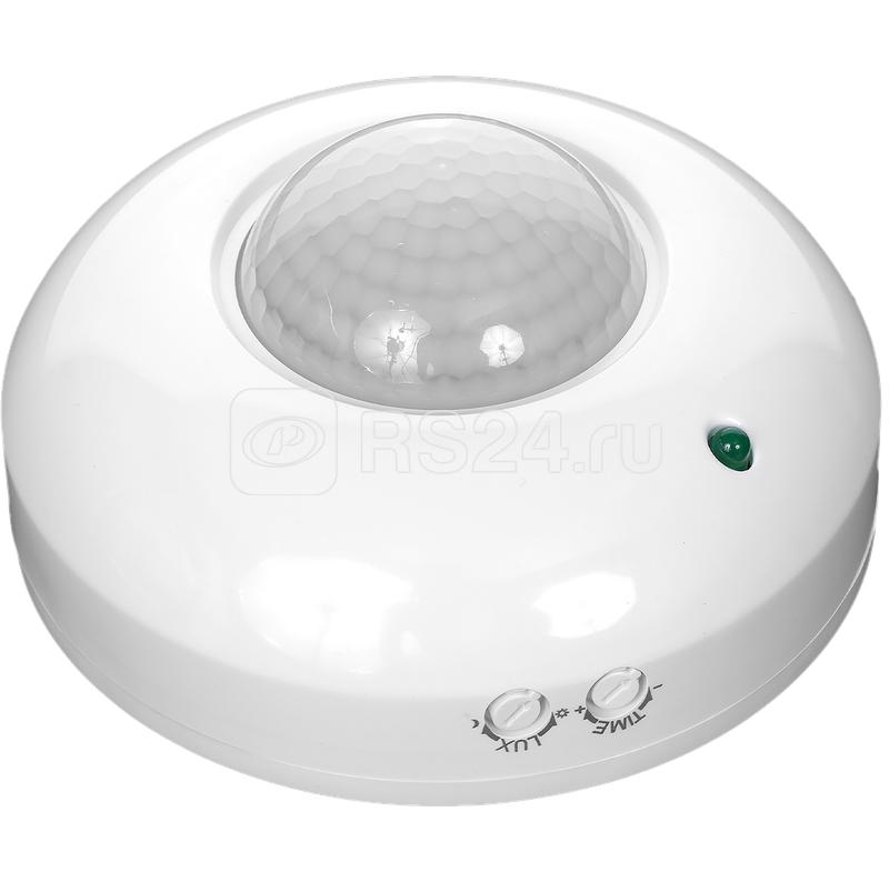 Датчик движения DDP-01 потолочный 360град. 1200Вт 10-420с 6м 3-2000Лк бел. Duwi 25813 1