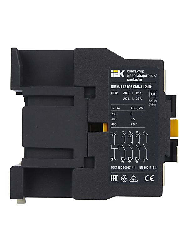 Контактор КМИ-11210 12А 230В/АС3 1НО KARAT IEK KKM11-012-230-10