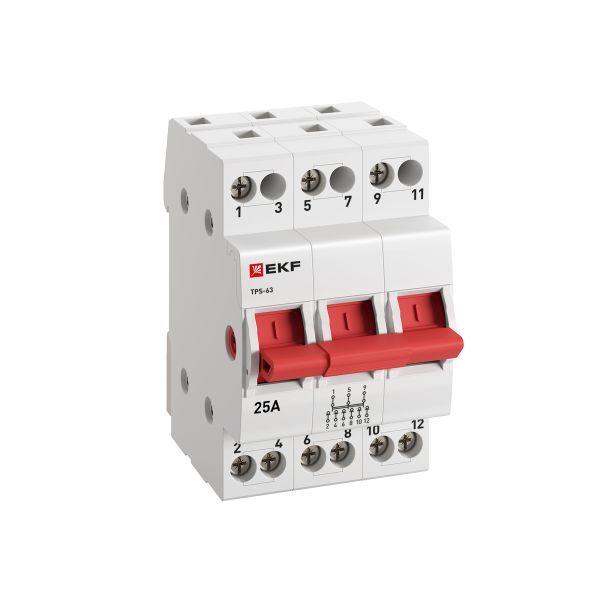Переключатель трехпозиционный ТПС-63 3P 25А PROxima EKF TPS325