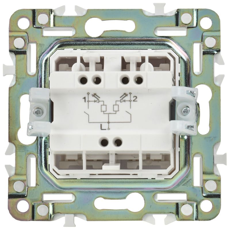Выключатель 2-кл. SKANDY 10А SK-V09Bl с индикацией черн. IEK SK-V20-1-10-K02