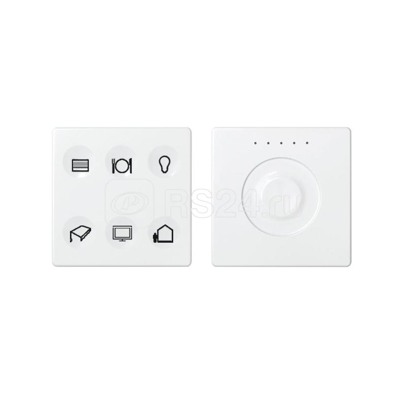 Комплект выключателя 6-кл. сенсорн. + регулятор Т3 LON; RJ12 бел. Simon82 Sense 8000675-030