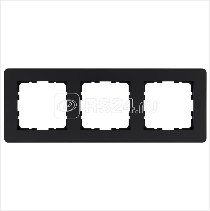 Рамка 3-м G-Flex черн. матов. soft touch Jasmart G1103PB