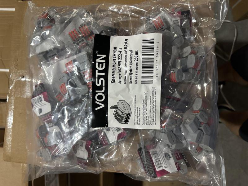 Клемма строительно-монтажная СМК 3 пр. до 4мм 32А 450 В 10шт V02-9W-222-413 сер. Volsten 15220