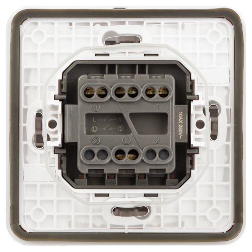 Выключатель Эксперт 11-1524-01 двойн. IP55 10АХ-250В СУ бел. Эра Б0063271