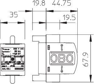 Вставка для УЗИП (Класс I) 255В MC 50-B 0-OS OBO 5096825