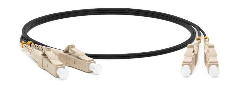 Патч-корд FC-D2-50-LC/PR-LC/PR-H-50M-LSZH-BK волоконно-оптический (шнур) MM50/125 LC-LC 2мм duplex LSZH 50 м черн. Hyperline 240030