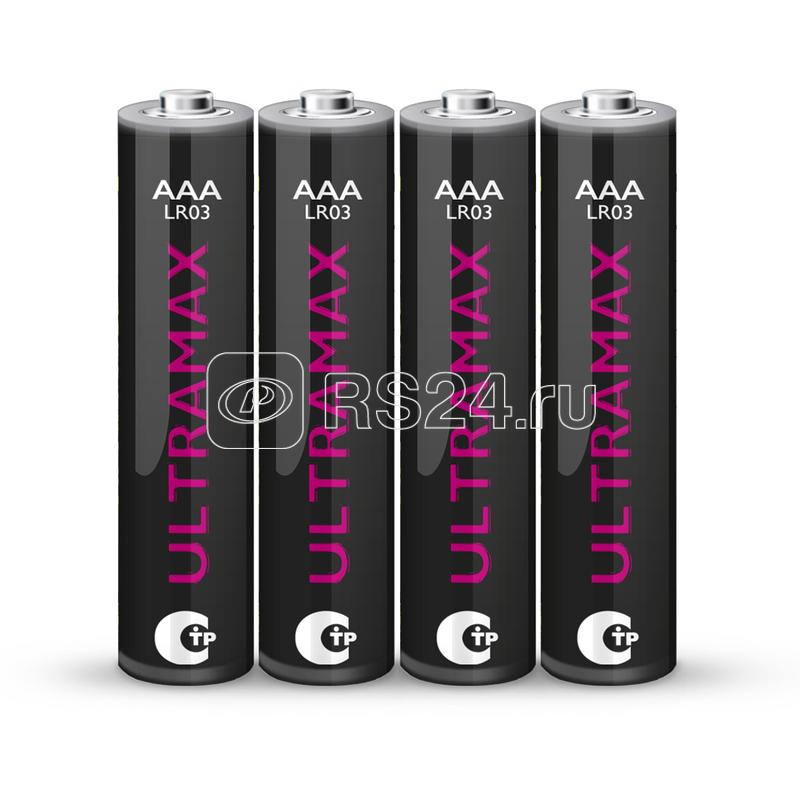 Элемент питания алкалиновый AAA/LR03 1.5В Ultra Max LR03UM-B4 BL-4 (уп.4шт) ФАZА 5043084