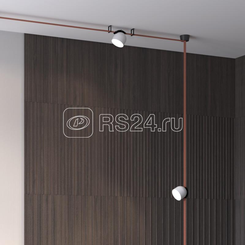 Светильник для трека-ремня Belty Spot 12Вт 3000К IP20 48В DC 100х107мм RA90 120град. поворотн. со светодиодом алюм. бел. с черн. DENKIRS 760230