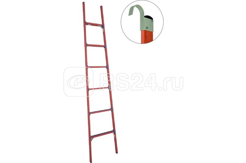 Лестница приставная диэлектрическая ЛСПД-2.5 К крюки стеклопластик. Антиток Д471543