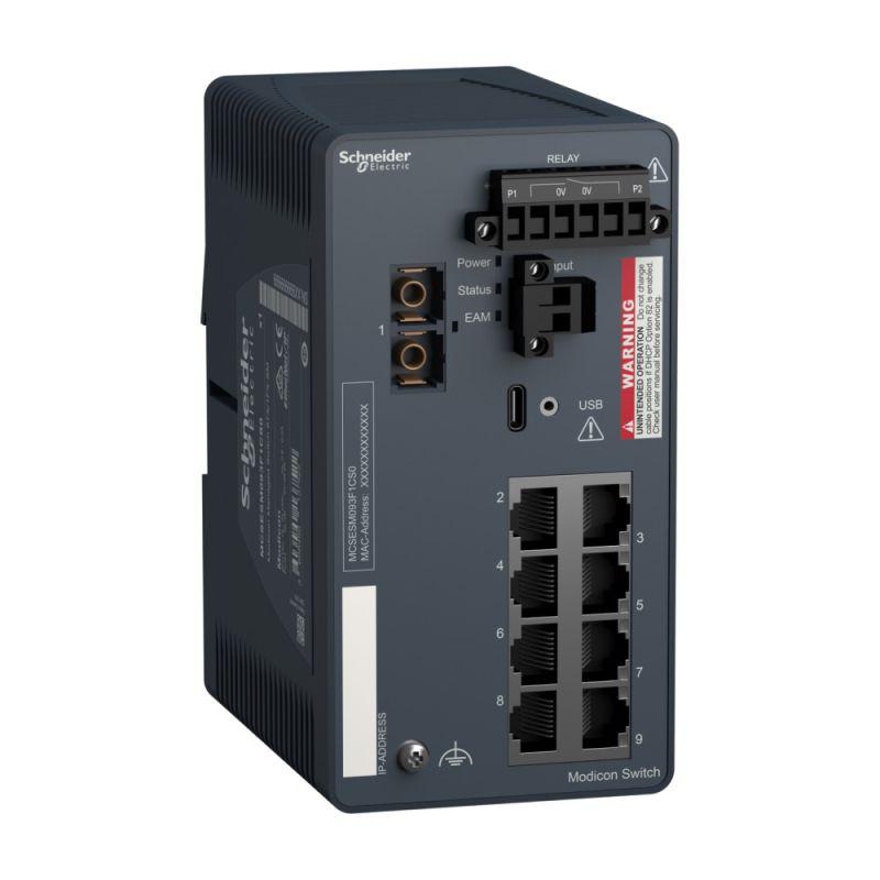 Коммутатор управляемый Modicon 8TX/1FX-SM SchE MCSESM093F1CS0