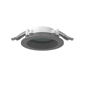 Светильник светодиодный DL-01 Pro 100мм 8Вт 3000К 120х49мм IP65/40 круглый встраив. RAL7045 сер. муар с защитным силикатным стеклом VARTON V1-RF-70111-GL000-6500830