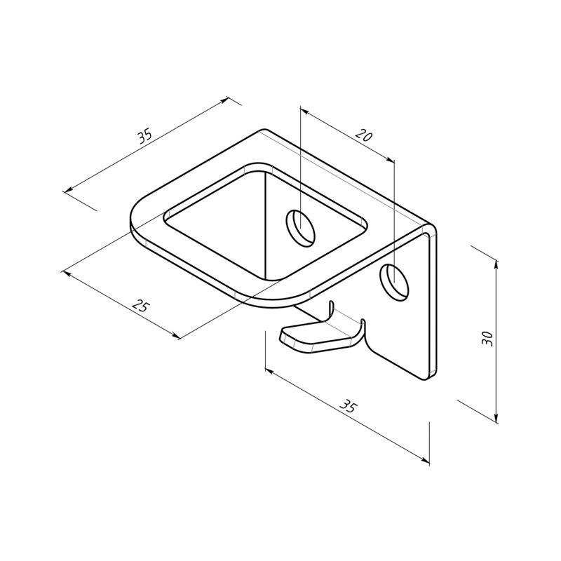 Держатель для обувных ложек и зонтов настенный бел. Rexant 38-0692