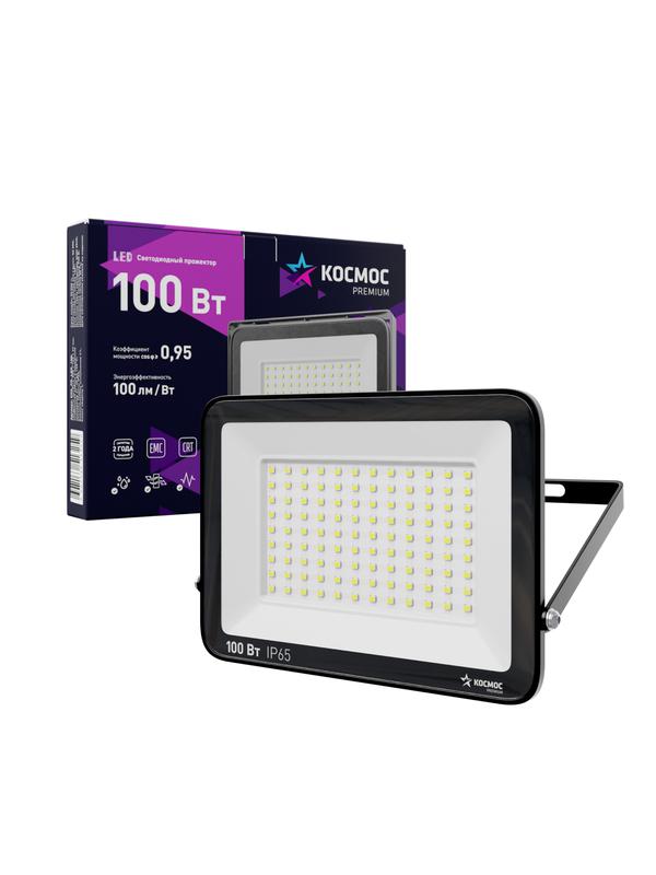 Прожектор светодиодный PREMIUM 100Вт 6500К 10000лм IP65 КОСМОС KOS_PR_LED_100