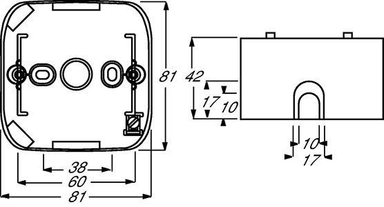 Коробка SM 1 пост Reflex SI красн. ABB 1799-0-0329