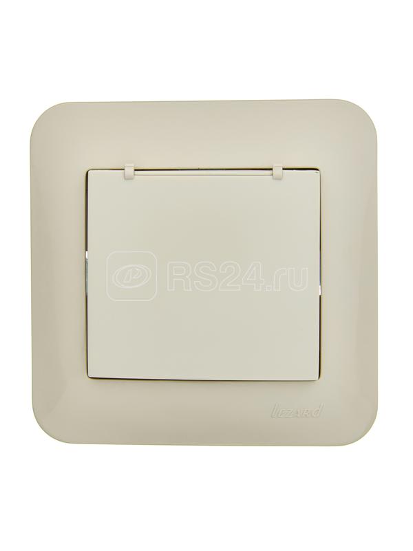 Розетка 1-м СП ASTI 16А IP20 с заземл. с крышкой термопласт в сборе крем. LEZARD 7081-0303-123В